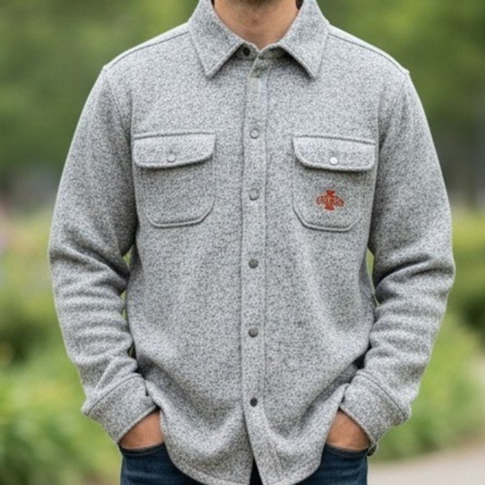 Iowa State Cyclones Rivalry Threads Mens Gray Speckled Button Down Shirt Size M